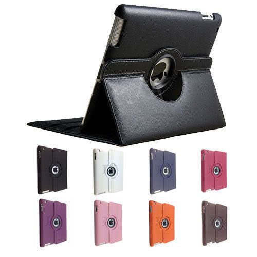 iPad 2 360 Rotating Magnetic Leather Case Smart Cover Stand Choose 