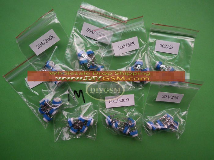 Variabel Resistor Components Package, e very value is packed 