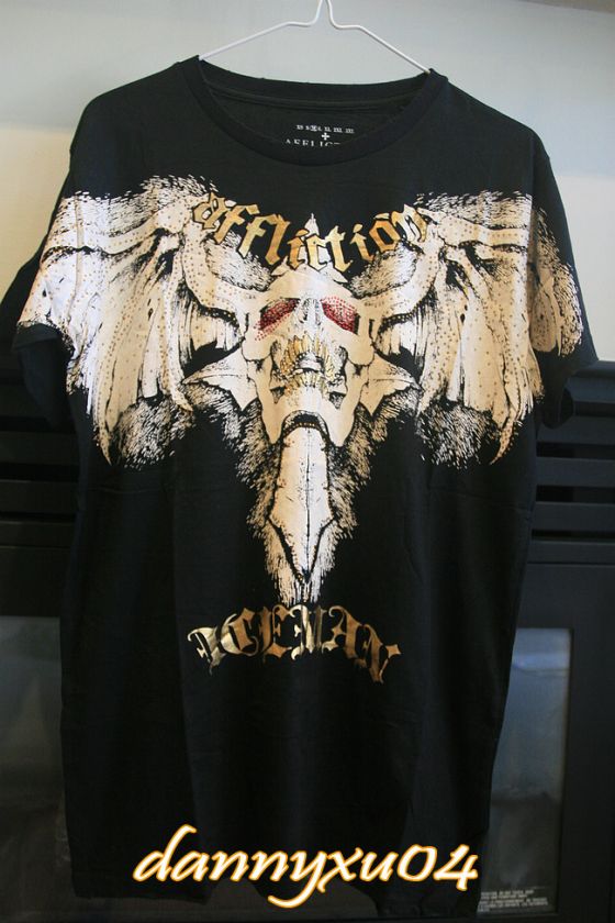 Affliction BLACK Aleksander Emelianenko T Shirt NWT M L  