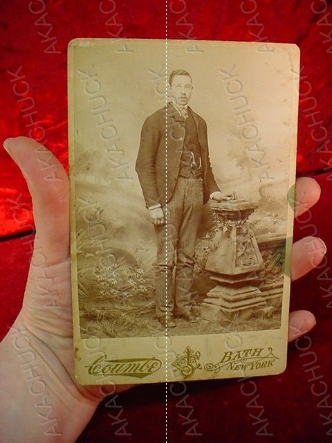 Antique CABINET CARD PHOTOS Bath, NY 1890s  