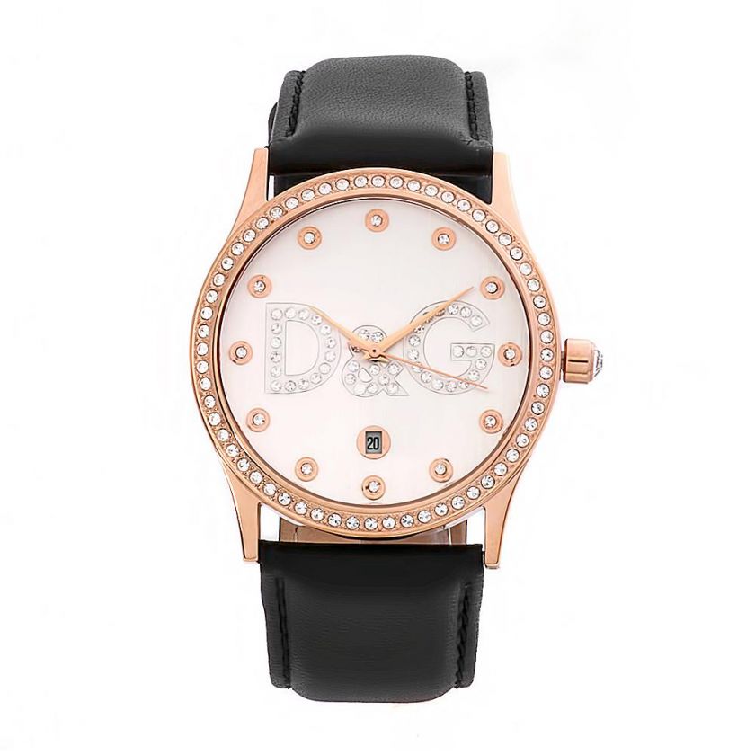 DOLCE GABBANA DW0501 GLORIA ROSE GOLD CRYSTAL DIAL WOMENS WATCH 