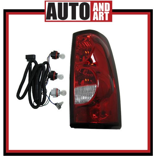   Taillight Taillamp w/Black Trim SAE and DOT 04 07 Chevy Silverado