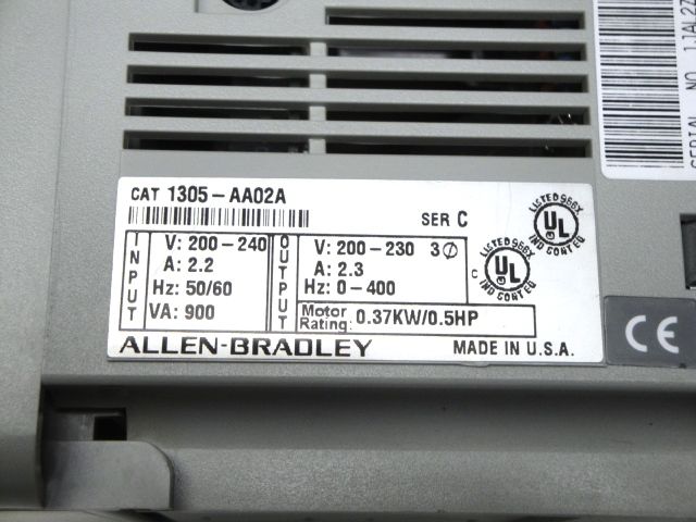 Allen Bradley 1305 AA02A drive 200 230v .5 hp .37KW New  