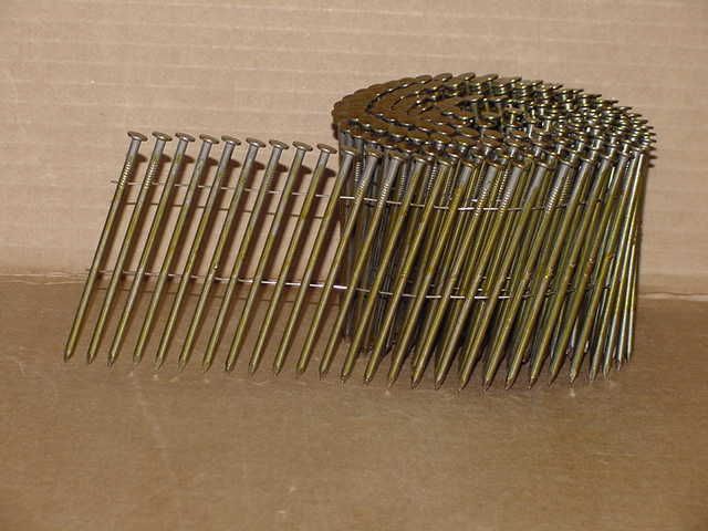 1350 BOSTITCH C16P131D 3 1/2” x 131 15° DEGREE COIL NAILS, HITACHI 