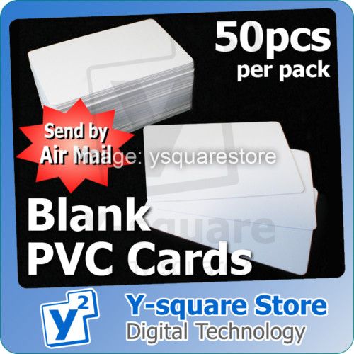50x 30mil 0.3mm CR80 blank White PVC ID ISO Card 4 Dye Sublimation 