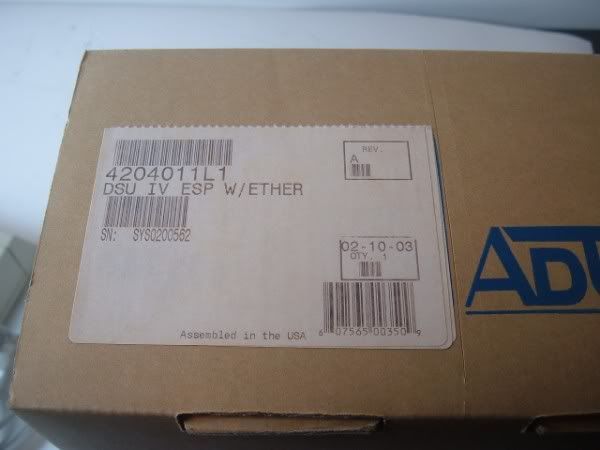 New Adtran Standalone DSU IV ESP w/ Ethernet 4204011L1  