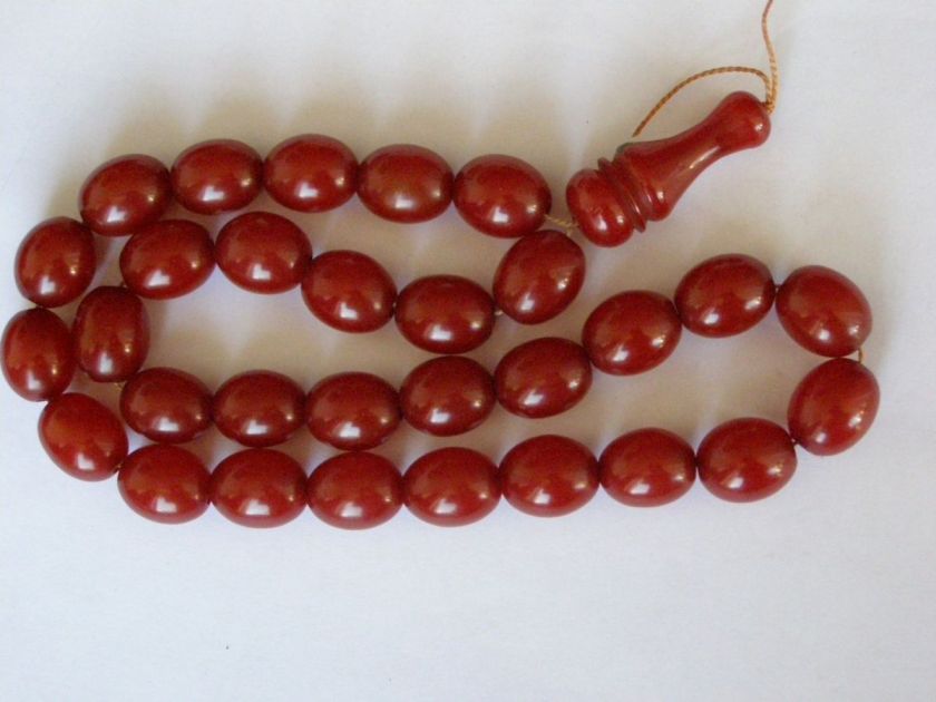 100 years old Egypt Faturan Amber Ottoman prayer beads Masbaha Tesbih 