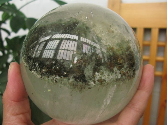 NATURAL RARE new find ghost QUARTZ CRYSTAL Spere BALL  