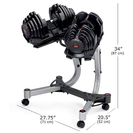 BOWFLEX 1090 DUMBBELLS PLUS STAND / AUTHORIZED DEALER / STORE RECEIPT 