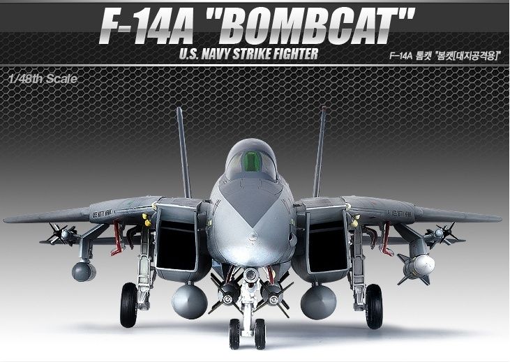 48 F 14A TOMCAT BOMBCAT / ACADEMY MODEL KIT / #12206  