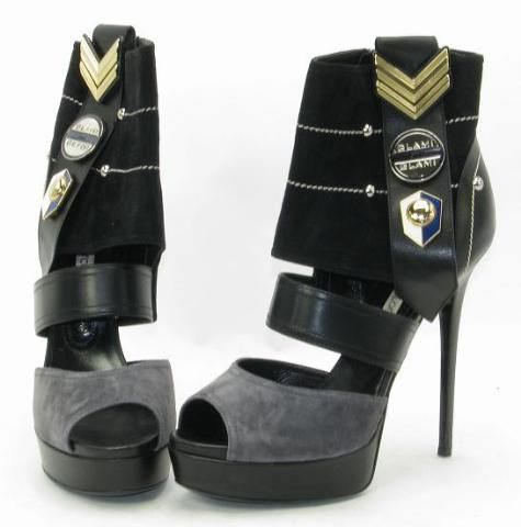 1695 GIANMARCO LORENZI   GREY MILITARY SANDAL  