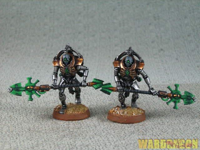 WDS painted Necrons Triarch Praetorians are brutal close quarters 