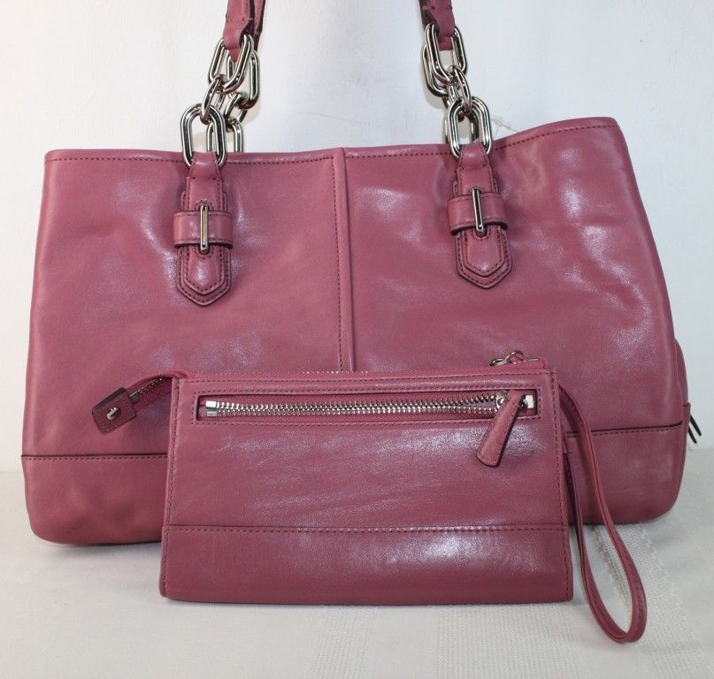   LEATHER JAYDEN EW CARRYALL + WALLET GINGER BEET PINK 17811  