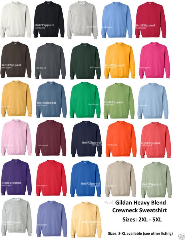 Gildan Heavy Blend Crewneck Sweatshirt 18000 2XL 5XL  