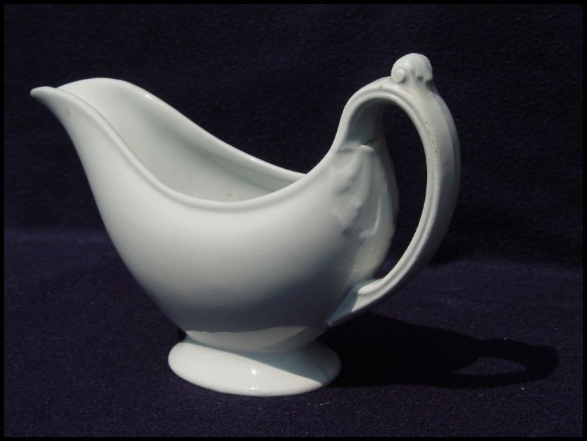 19th CenturyWhite Ironstone Staffordshire Gravy Pitcher  