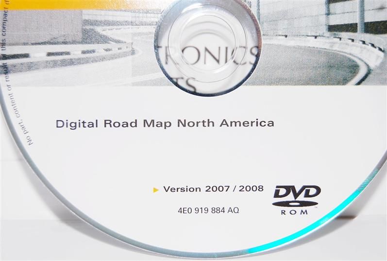 Audi Navigation MMI DVD Version 2007/2008 North America 4E0919884AQ 