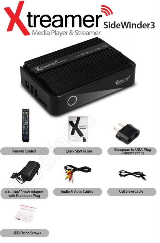 Xtreamer SideWinder 3 Media Player, USB 3.0, Gigabit LAN, HDMI 1.4a 