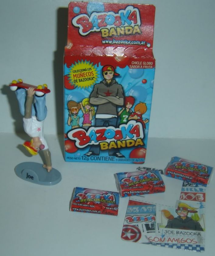 BAZOOKA JOE very rare ARGENTINA figure CHEWING GUM box CEREAL PREMIUM 