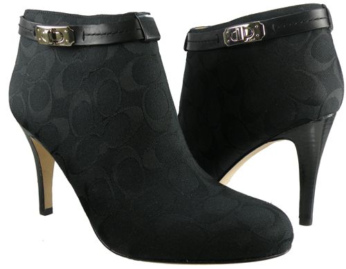 New. $198 Coach Bennett Women Ankle Boots Size 9.5 Black  