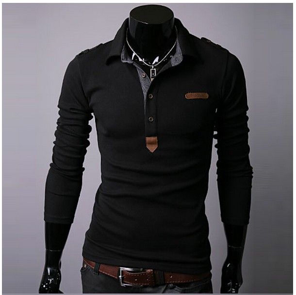 MENS CASUAL FASHION LONG SLEEVE SLIM FIT T SHIRT 2082  