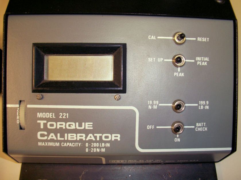 GSE TORQUE CALIBRATOR MODEL 221  