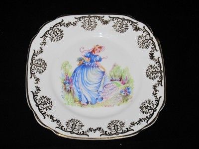 Lubern Bone China Cup, Saucer & Plate, England 22k Gold  