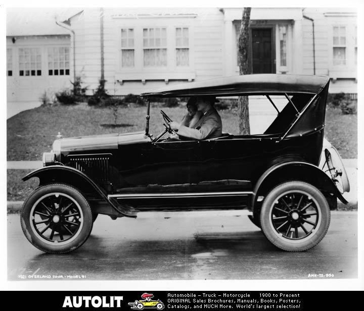 1921 Willys Overland Four Model 91 Factory Photo  