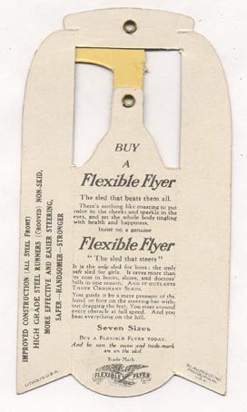 FLEXIBLE FLYER DIE CUT TRADE CARD MECHANICAL TOY TC2000  