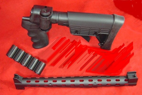 ATI Mossberg 500 Six 6 Position Side Folding Stock 3pc Combo  