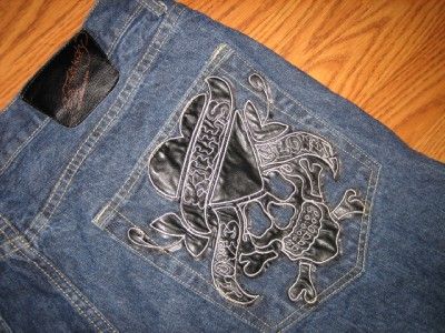 MENS ED HARDY CHRISTIAN AUDIGIER LOVE KILLS JEANS 42 34L NICE  