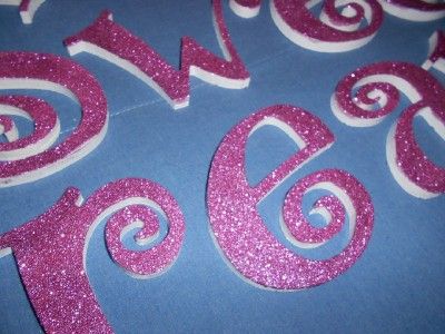 Sweet Dreams Glitter Wooden Wall Letter Set Gifts Decor Nursery 