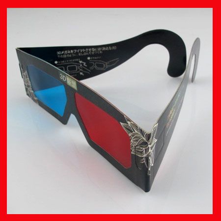 10 x Red Cyan (Blue) 3D GLASSES Paper  