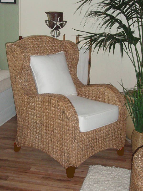 NEW] Seagrass Wingback Chair  