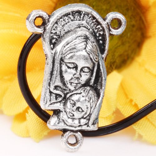 30pc Tibetan Silver Heart Rosary Link Connector CA394  