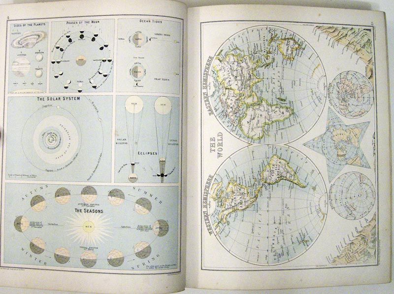 RARE 1893 Bartholomew THE GRAPHIC ATLAS & GAZETTEER OF THE WORLD 128 