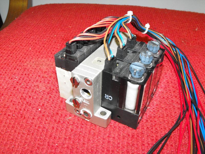 SMC   3 Dual Solenoid Valves on Manifold w/Filter Units  