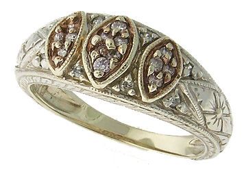 50ct. DIAMOND 14k VINTAGE RING/BAND ~ BARGAIN SCRAP PRICE  