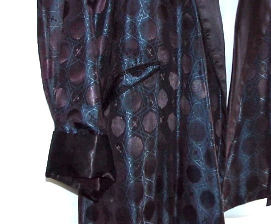 1940s 50s FABULOUS SATIN SMOKING JACKET RAT PACK / DESI ERA  