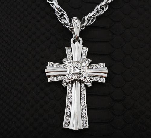 BLING CROSS pendant Necklace HIPHOP 50CENT hiphop  