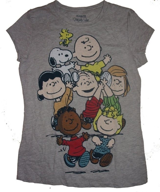 New Authentic Mighty Fine Peanuts Gang Ladies T Shirt Size XL  