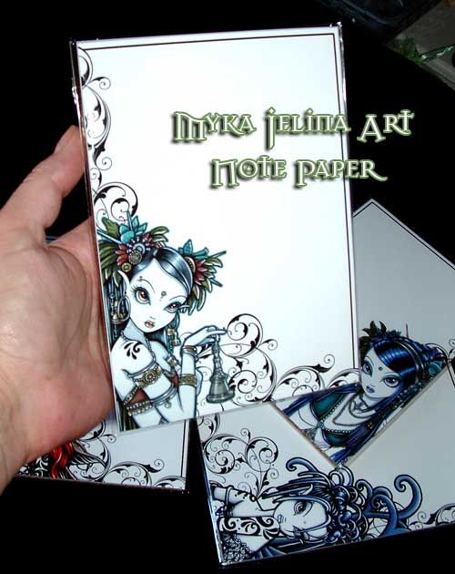 Tribal Fusion Dancer Art Note Paper Stationery Sonya  