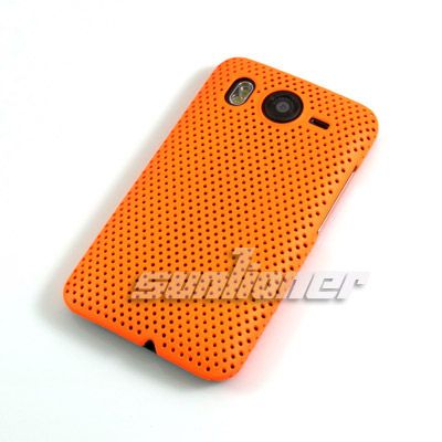 Mesh Hole Hard Case Cover for HTC Inspire 4G+LCD Film  