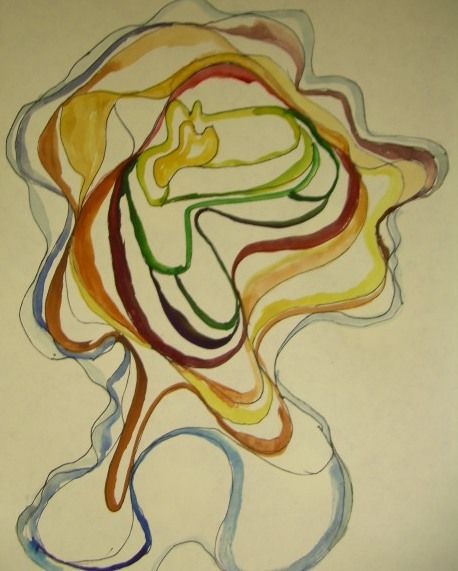 Peterson ART watercolor PAINTING abstract ideas form  