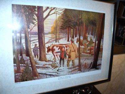 VINTAGE FRAMED PIONEER OF WATERTOWN HENRY COFFEEN PRINT  