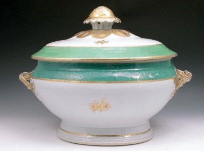 Antique Chinese Export Porcelain American Market Tureen and Undertray 