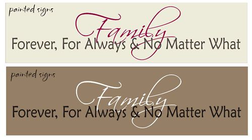 Primitive STENCIL Family Forever No Matter What Home Decor 