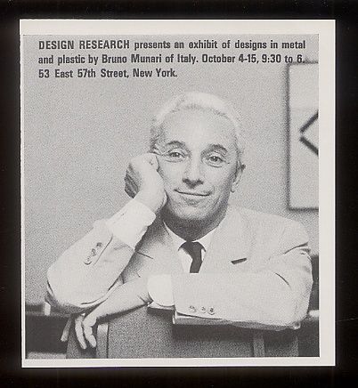 1966 Bruno Munari photo Design Research print ad  