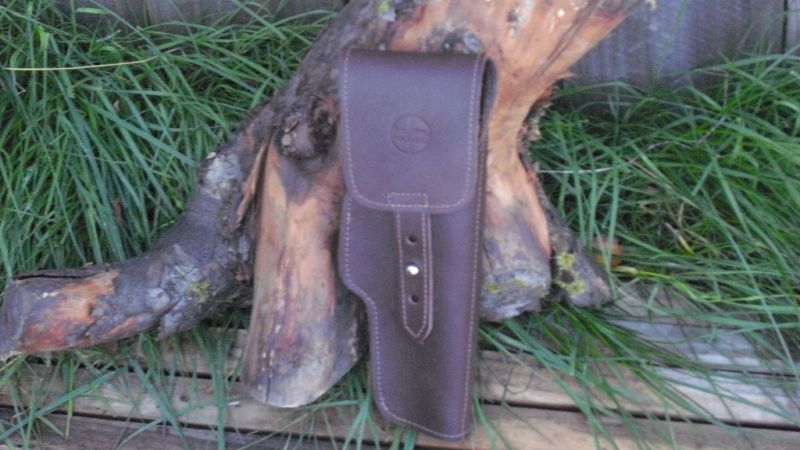 LEATHER GUN HOLSTER BROWN FOR TAURUS MODEL PT85  