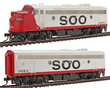 WALTHERS,PROTO 2000,P2K,SOO LINE F7A/B,SND DCC,SOO  