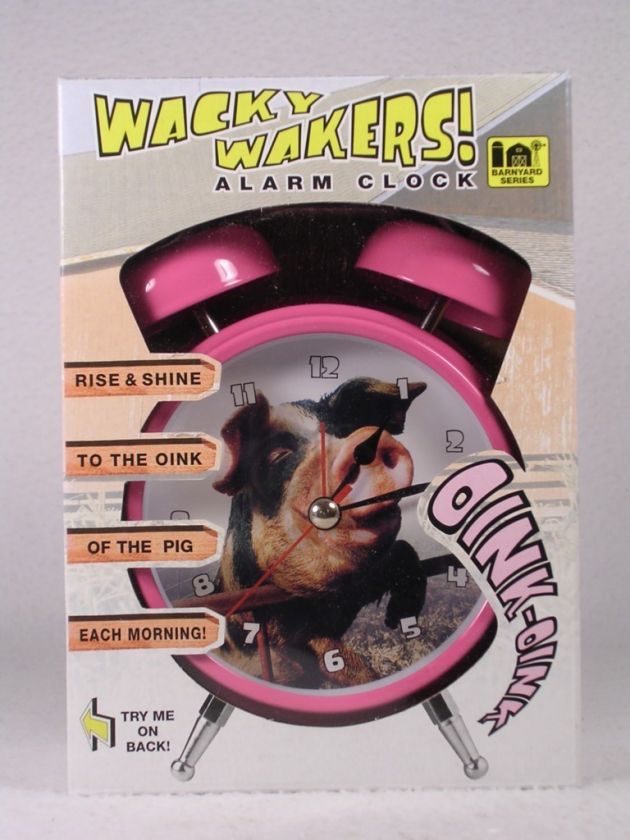 Wacky Waker Pig Alarm Clock Oinks to Wake You   NIB  